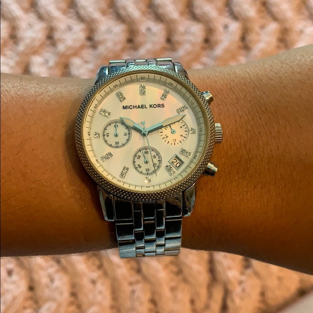Silver Michael kors watch